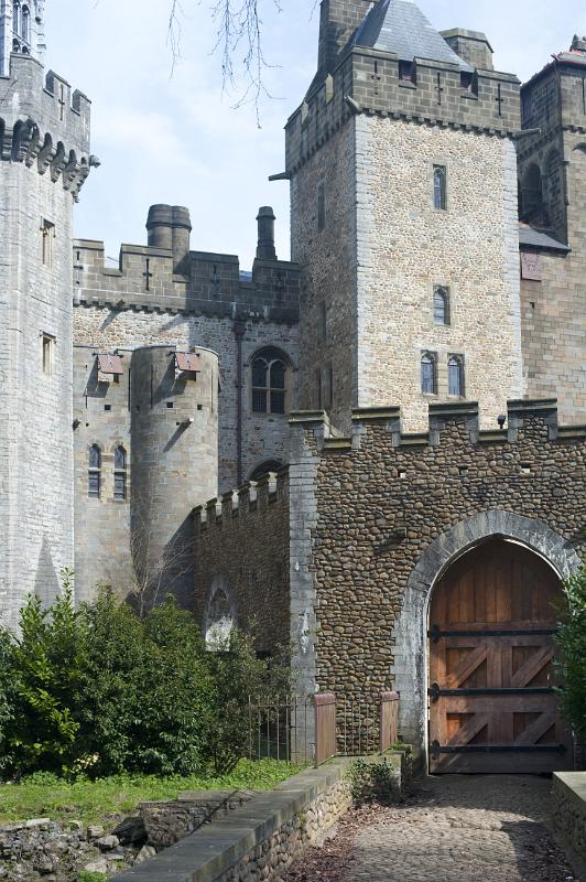 view of the 19th century extentions cardiff castle by William Burges