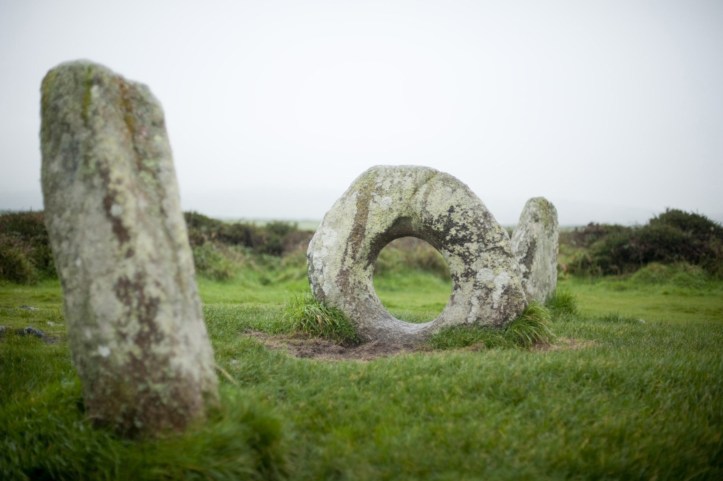an image of Mon-an-Toll or the crick stone may have once marked the entrace to a tomb. Near the vilage of Morvah, Cornwall