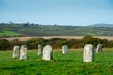 The Merry Maidens neolithic stone circle stone circle near St. Buryan, Cornwall