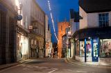 a night time view of the high street in the seaside town of st ives, cornwall