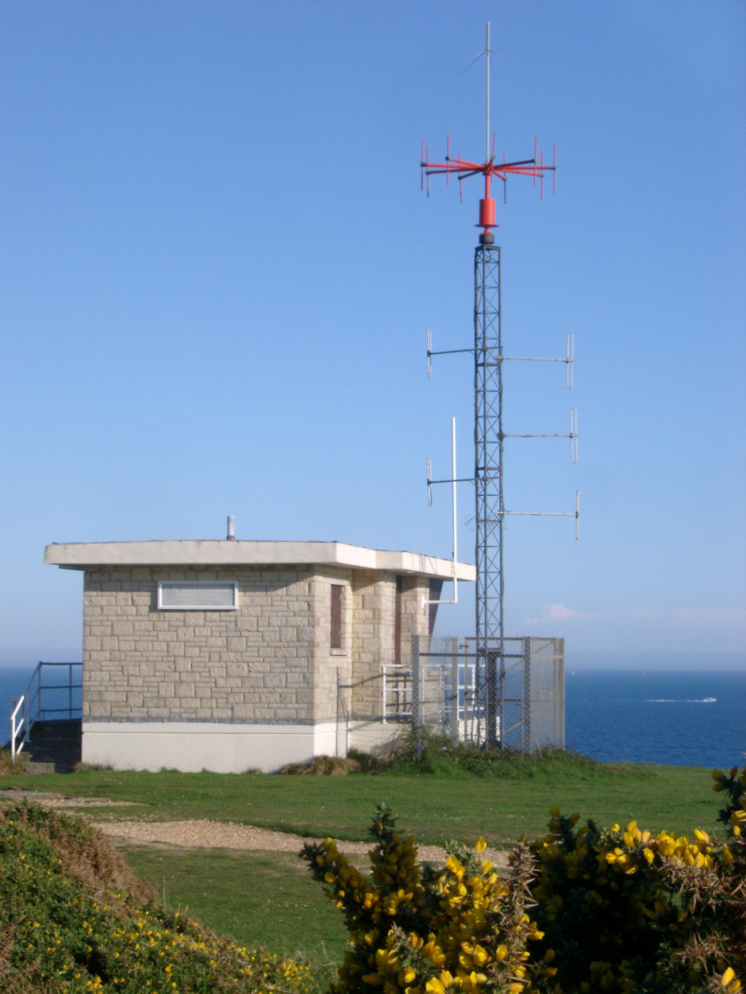 an image of coastguard cliff top watch station near christchurch, dorset