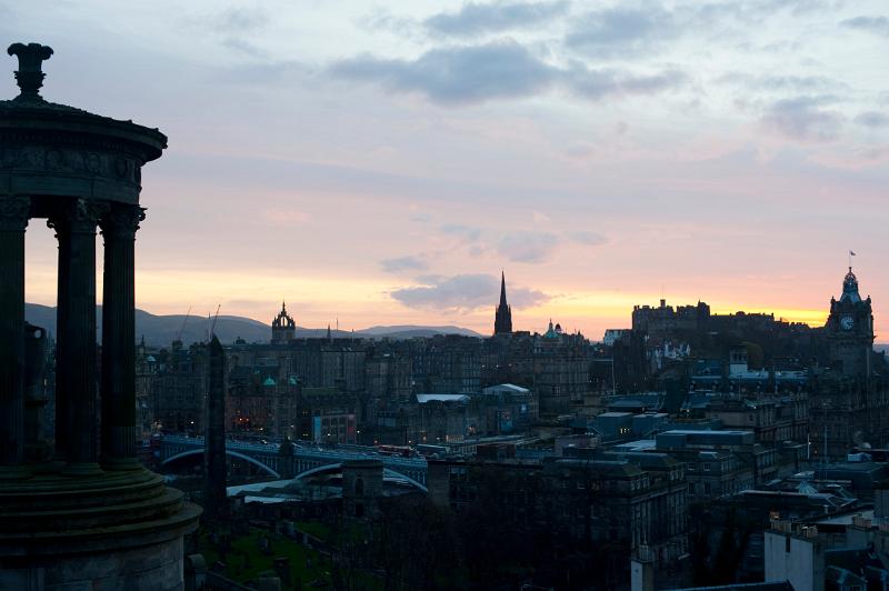 Edinburgh skyline nicknamed the Athens of the North of Old Smokey