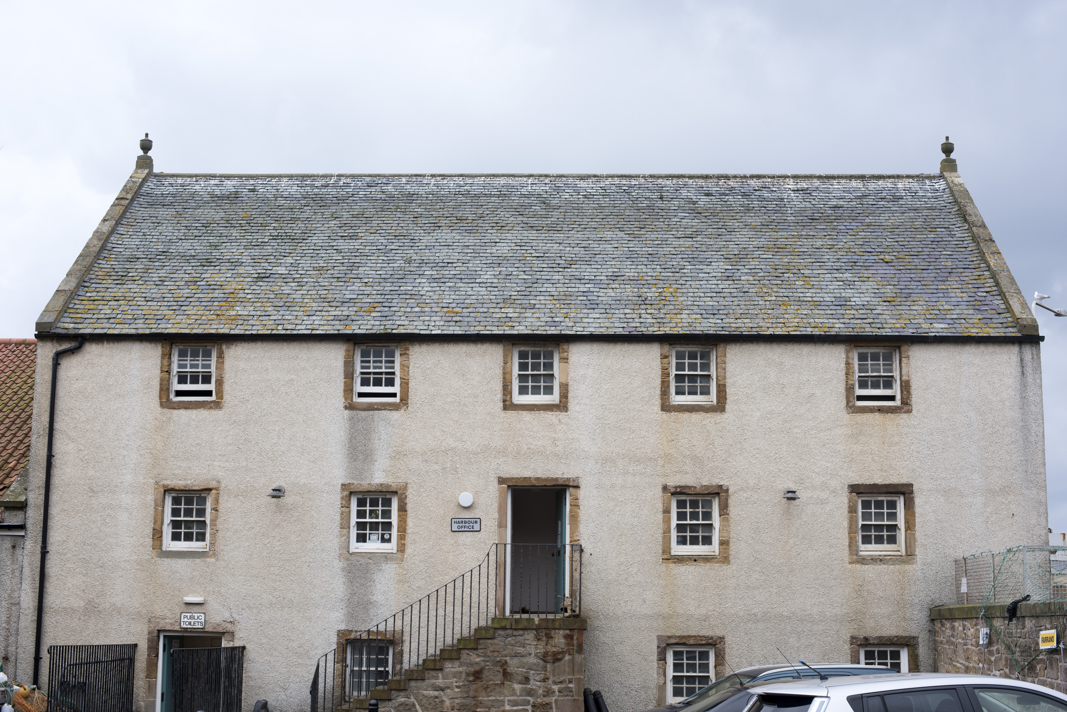 an image of Harbour house in Pittenweem, Scotland on the Fife coast in a close up view from the street