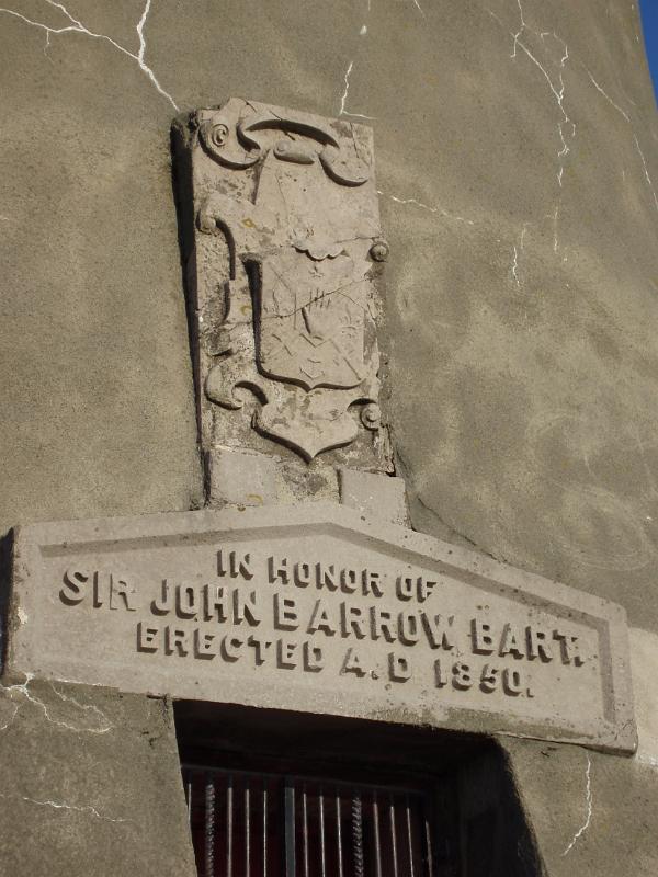 entrance door details to hoad monument, ulverston, the sir john barrow monument