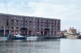 Boats parked near famous landmark tourist destination known as Liverpool Albert Dock in the United Kingdom
