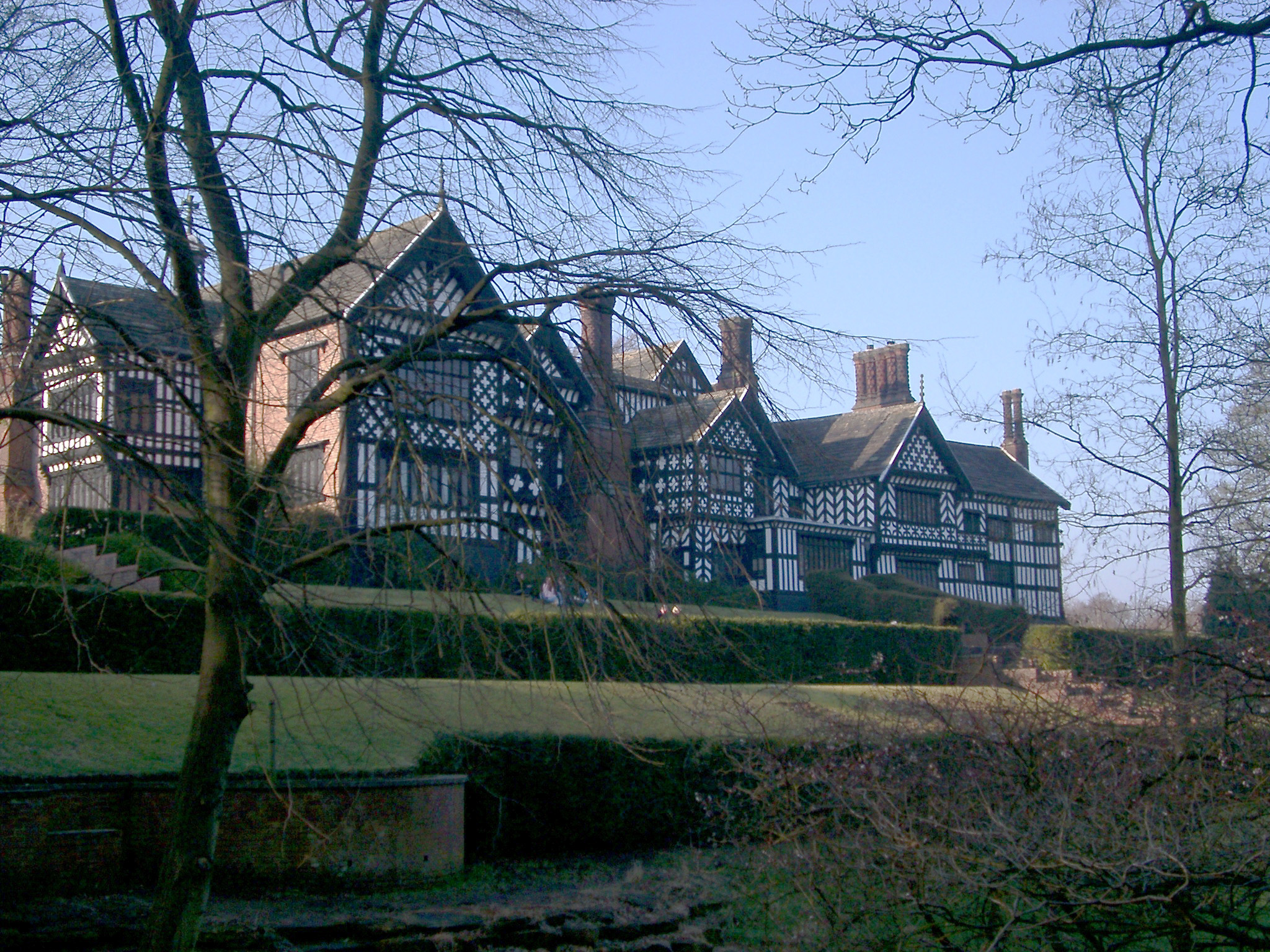 an image of Historic House of Bramall Hall, a Tudor Manor House in Bramhall, Greater Manchester, England