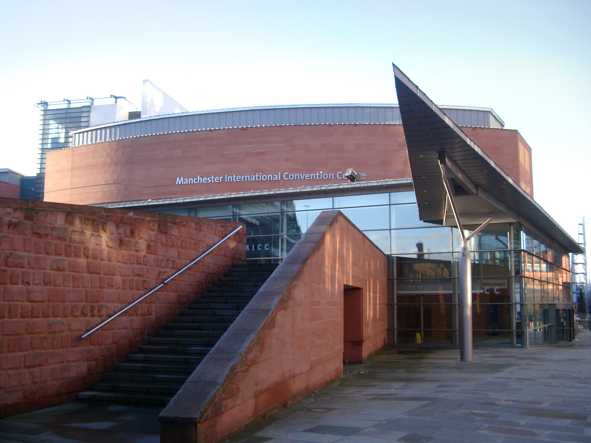 an image of Exterior of Manchester Centre Convention Complex, England