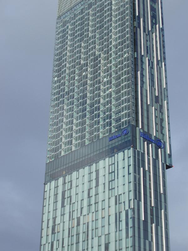 Beetham Tower Building, also known as Hilton Tower, a 47-storey mixed-use skyscraper in Manchester, England.