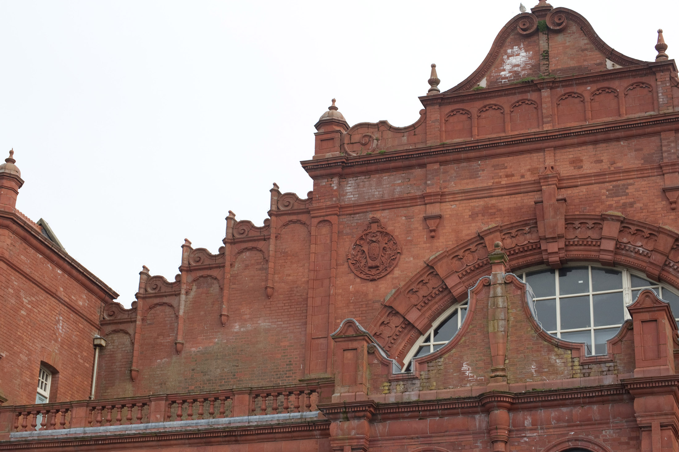 an image of the front of the grade II listed morecambe winter gardens theatre, the bulding has so far escaped demolition to make space for another retail park