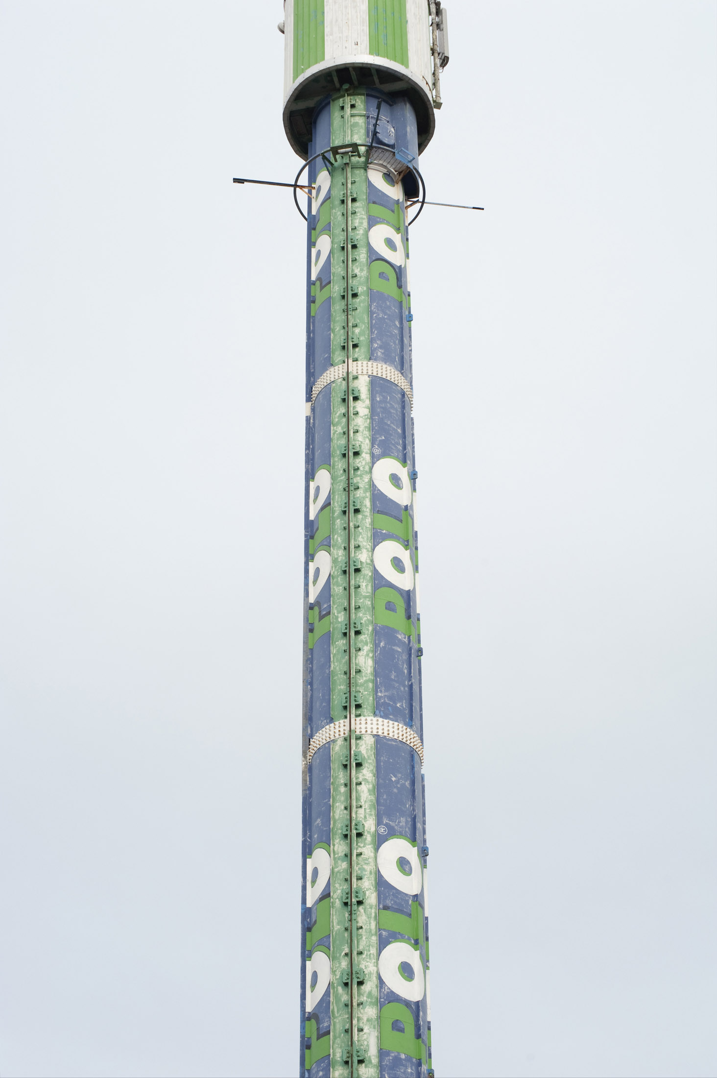 an image of close up on one of the last remaining eye-sores from fronterland theme park after it closed