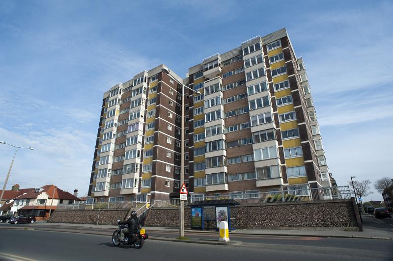 a block of flats of morcambe seafront
