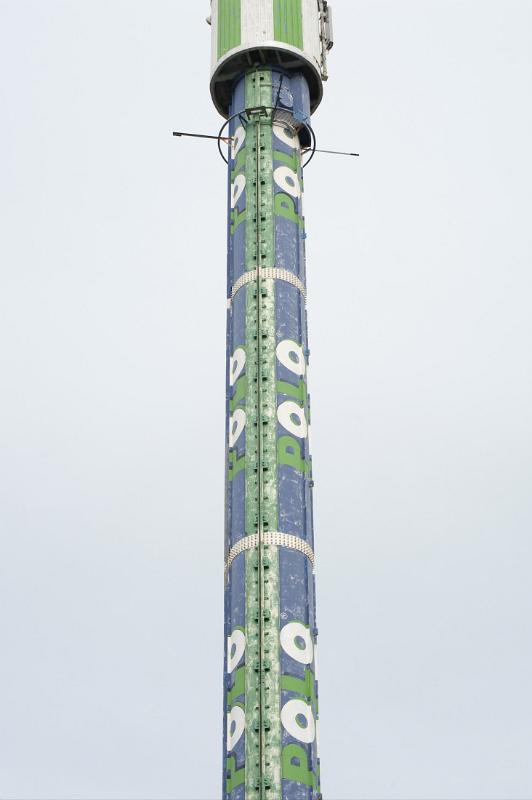 close up on one of the last remaining eye-sores from fronterland theme park after it closed