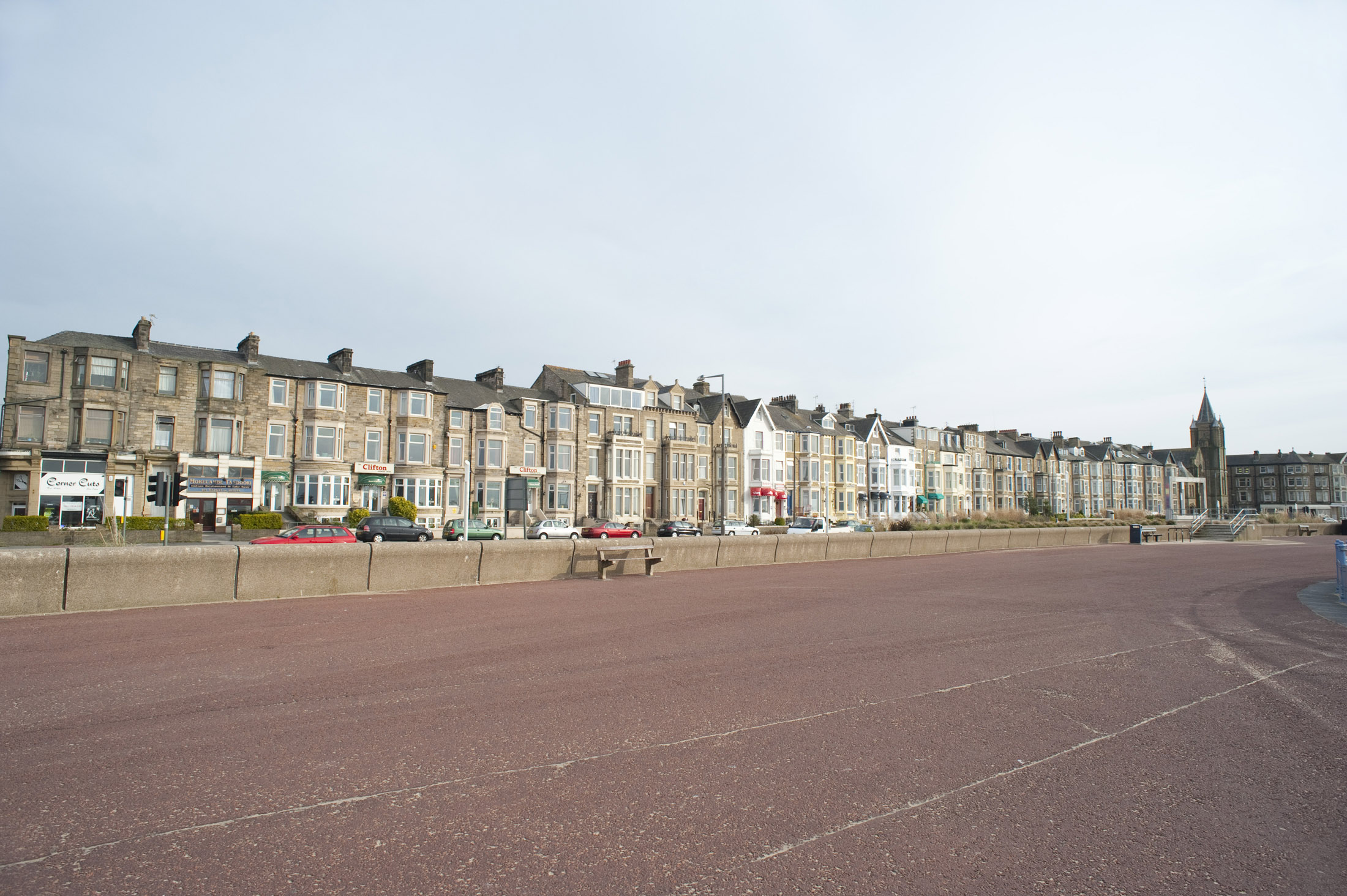 an image of rows of houses on the seafront on morecambes west end