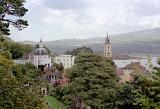 View of Portmeirion, Gwynedd, Wales, a popular tourist village modelled on an Italian town designed built by Sir Clough Williams-Ellis