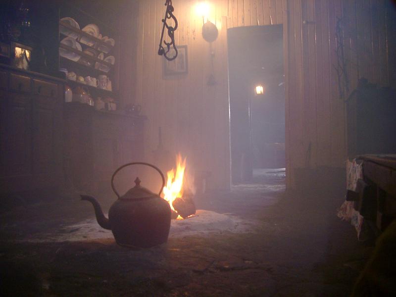 interior of a historic highland blackhouse