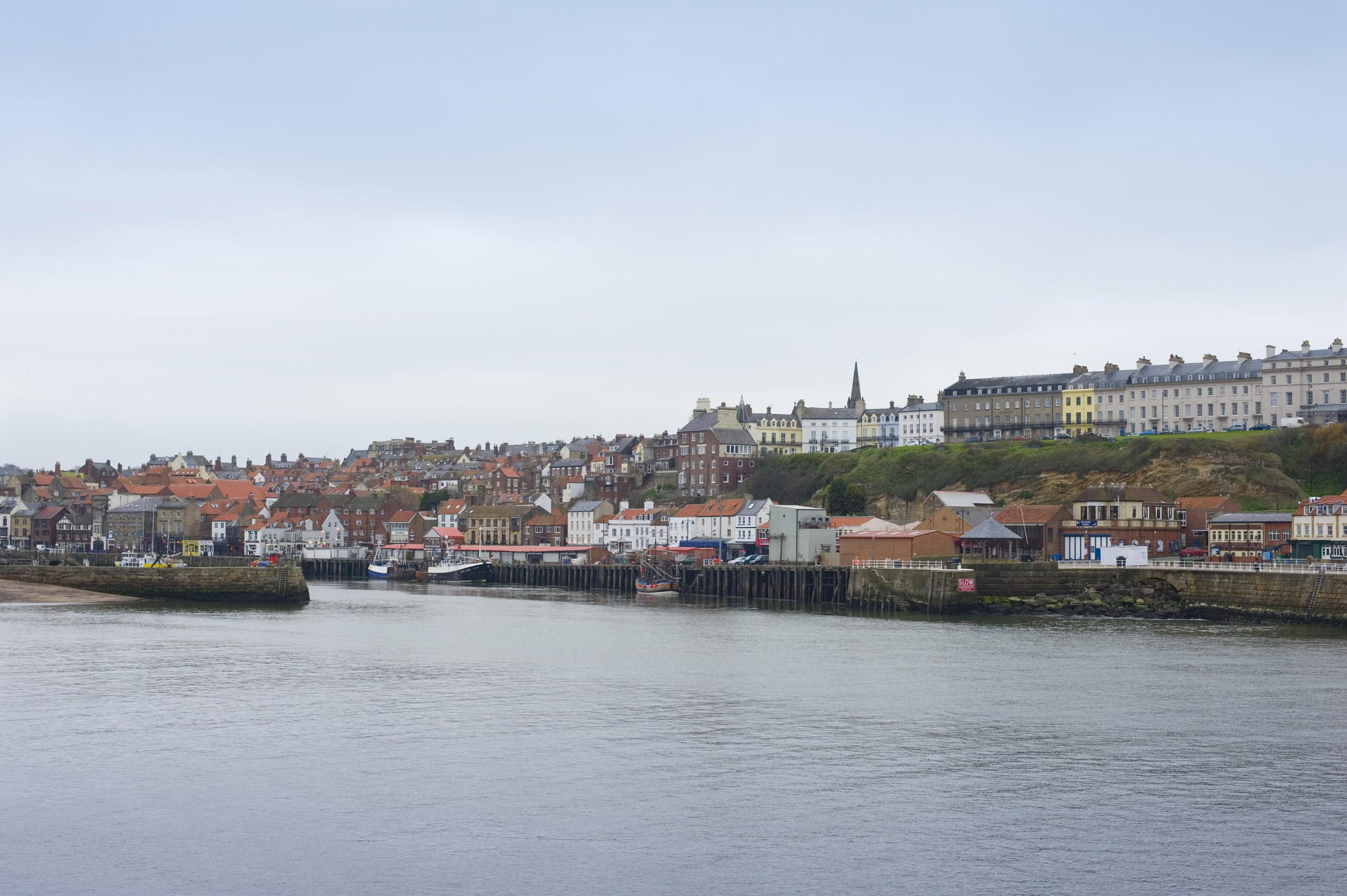 an image of looking towards the western quayside and the fish markets from the east stone pier