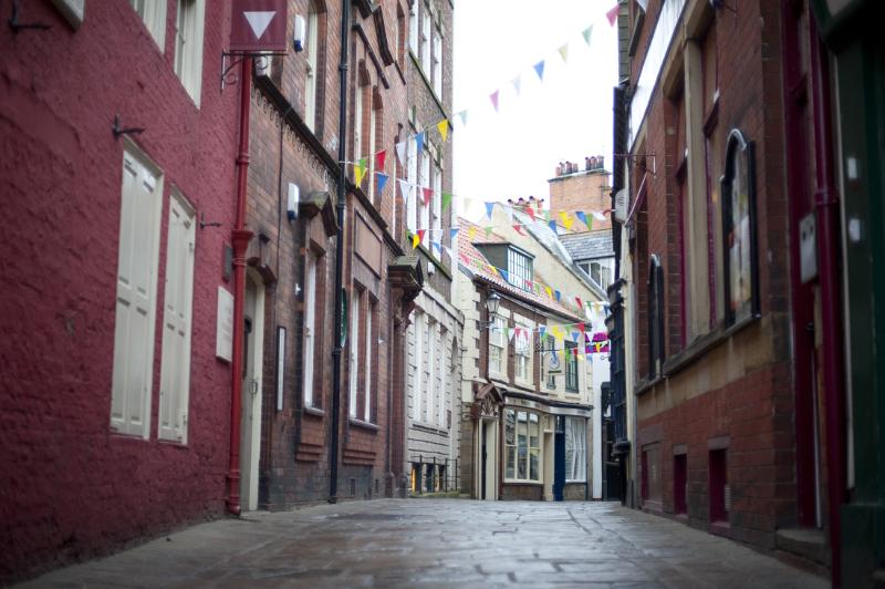 grape lane one of many pretty cobbled streets in whitby