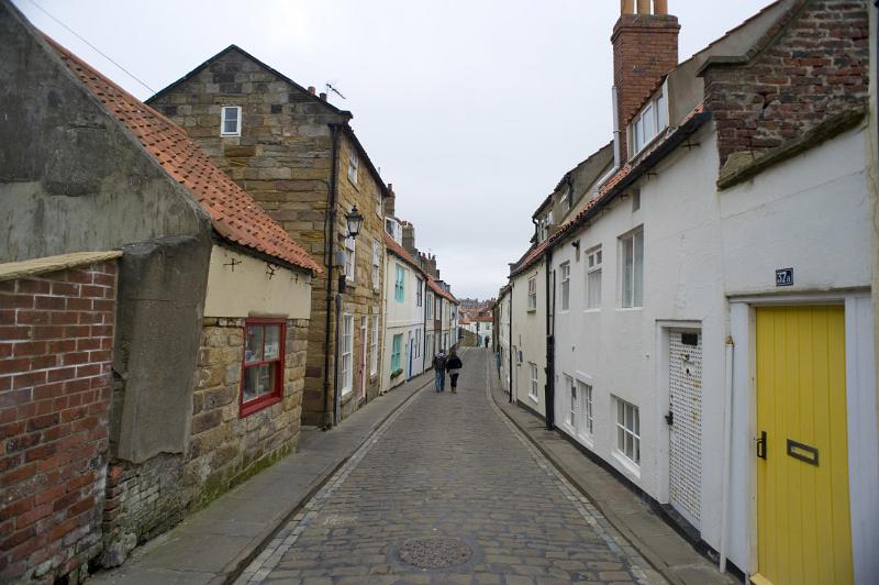 henrietta street lined with old cottages and crooked buildings