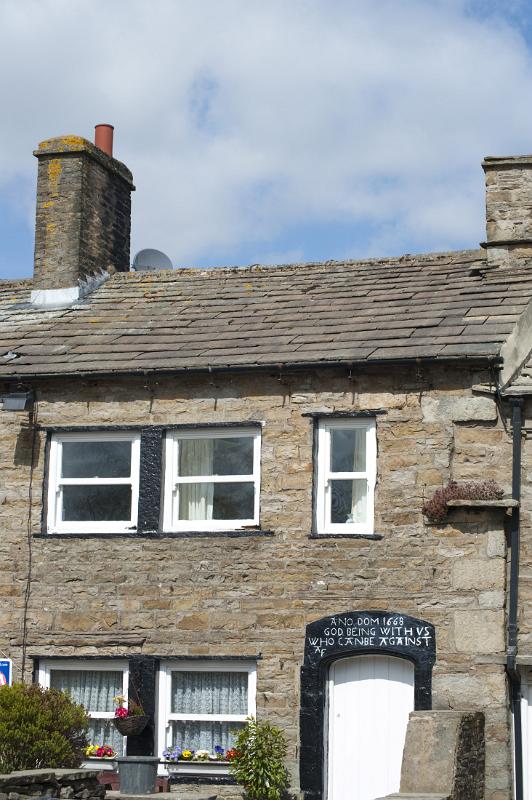 historic entrance and frontage to the crocketts hotel hawes
