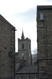 church tower in the yorkshire village of hawes