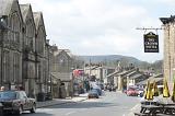 the main street running through the yorkshire dales village of hawes