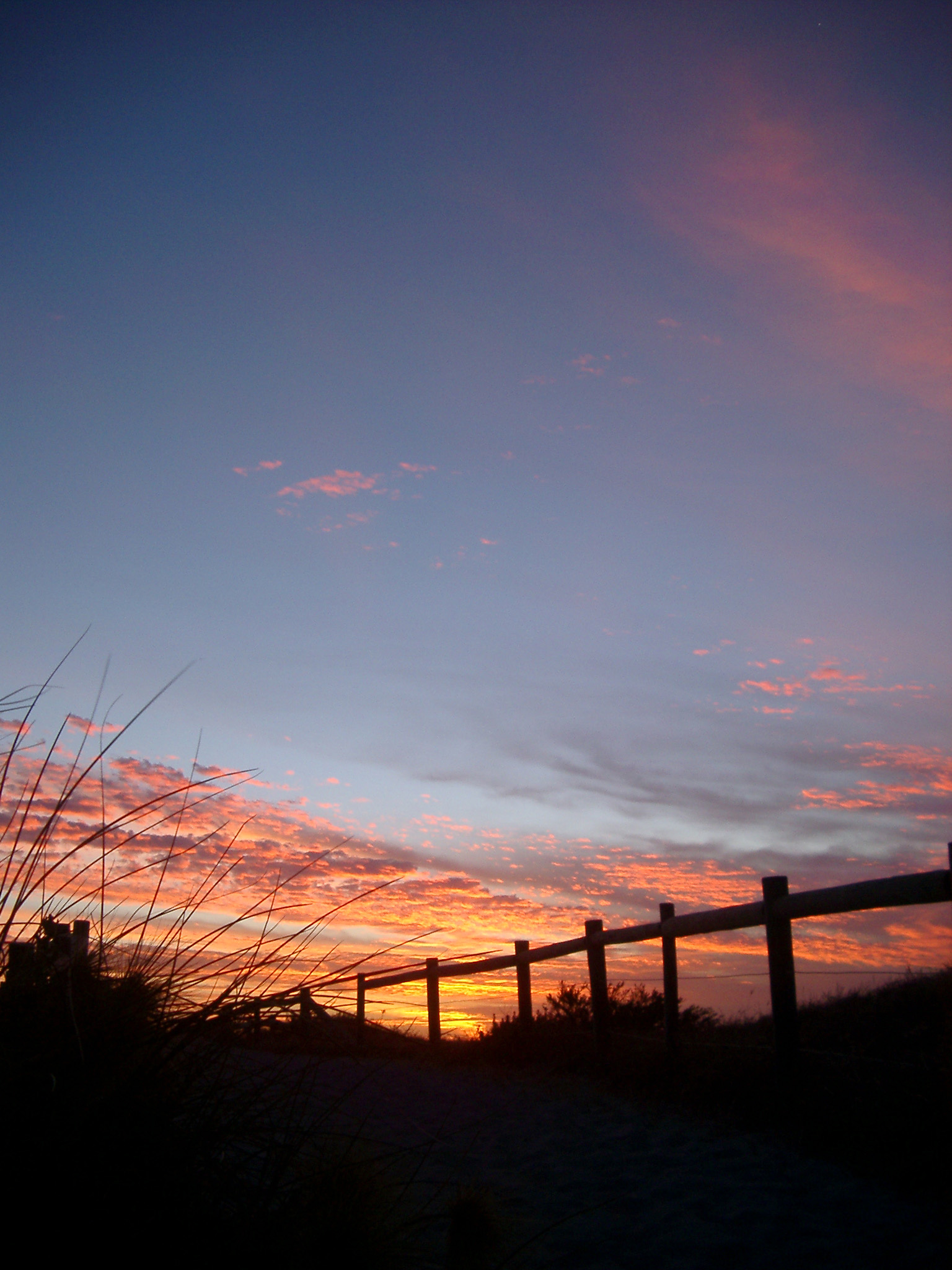 an image of Beautiful Sunset View at West Australia with Silhouette Field and Orange and Light Blue Sky Scene.