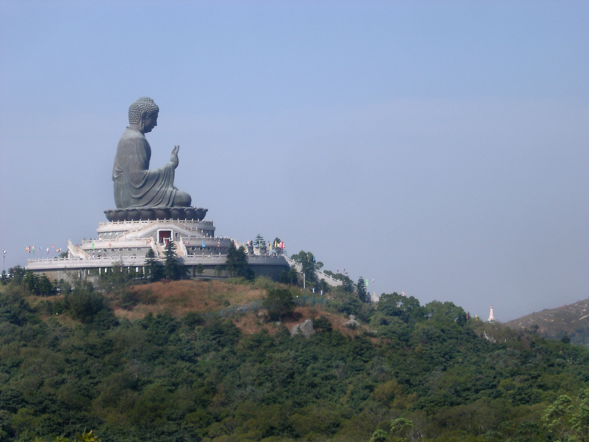 an image of Tian Tan Big Buddha on Hilltop at Ngong Ping, Lantau Island, Hong Kong, China