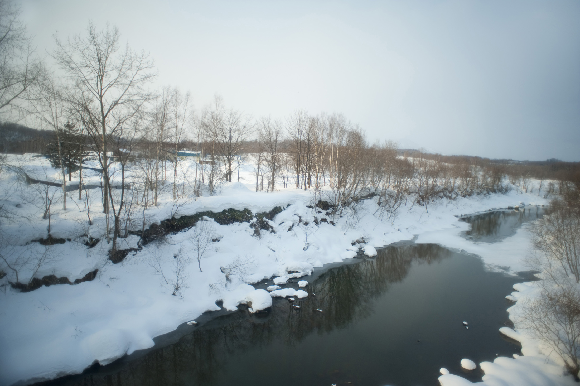 an image of A snow covered winter landscape in Hokkaido, Japan