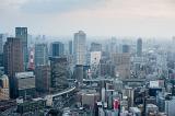 a view of Osaka, seen from the Umeda Sky Building
