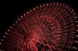 Night time view of the Tempozan Ferris Wheel, Osaka, japan