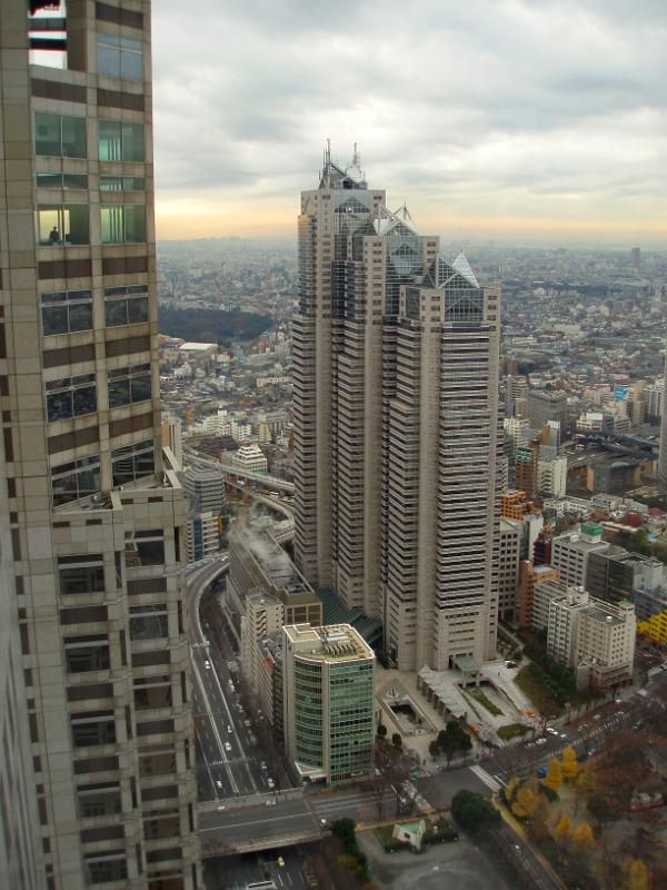 view from a tall building in shinjuku, tkoyo, japan