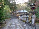 stone path to one of the many temples at nikko