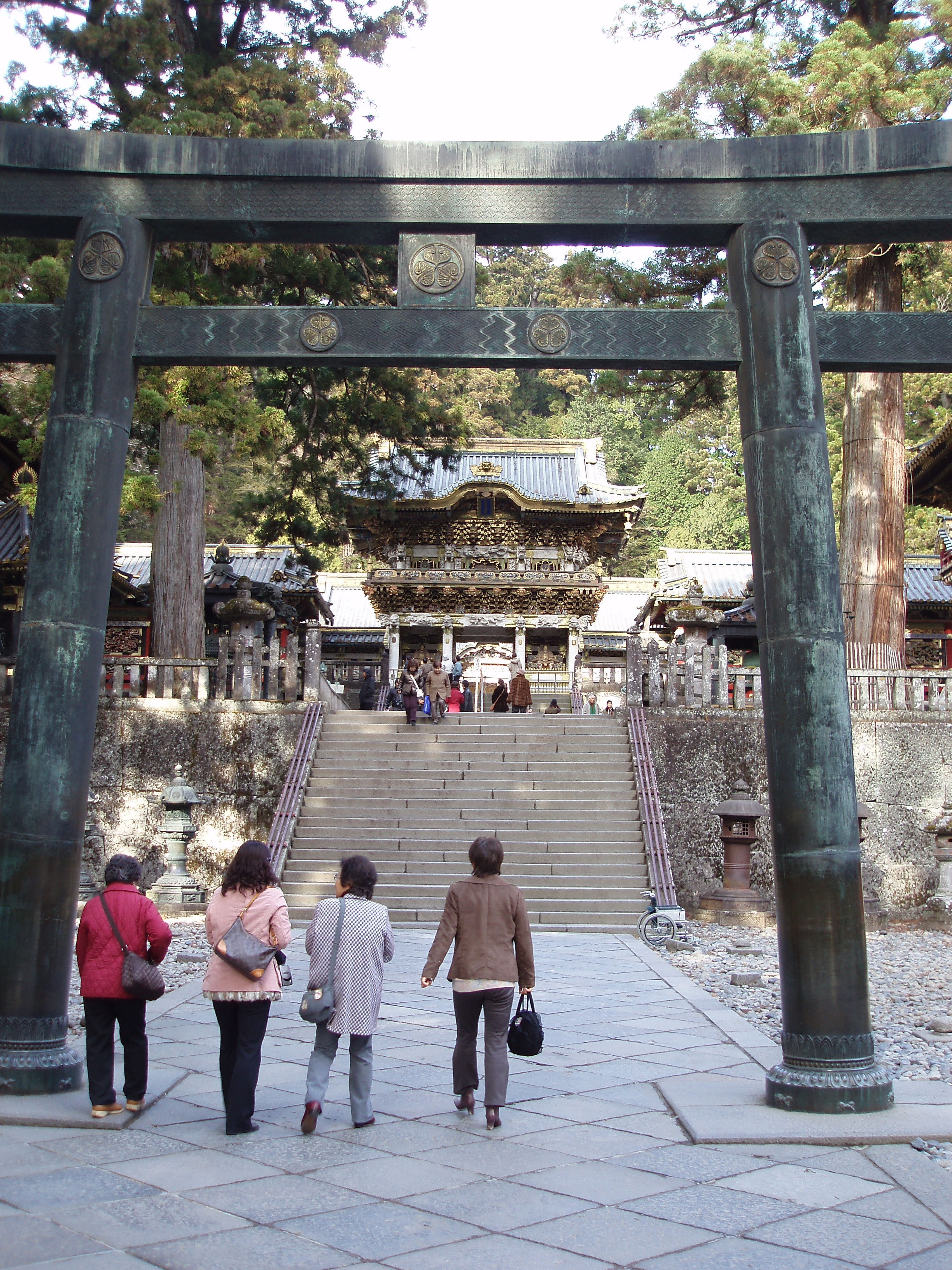 an image of historic torri gate at the nikko temples, japan