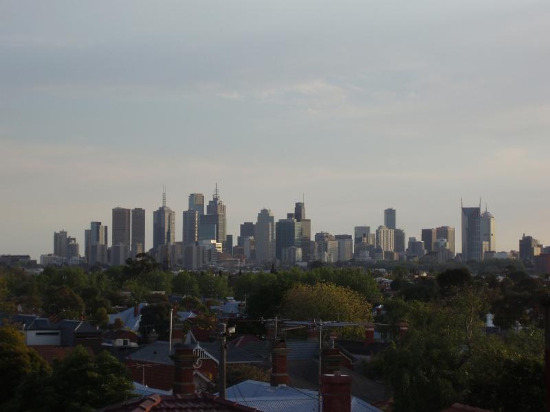 Architectural Tallest Built Structures at Melbourne Central Business District Skyline. Captured at Dusk