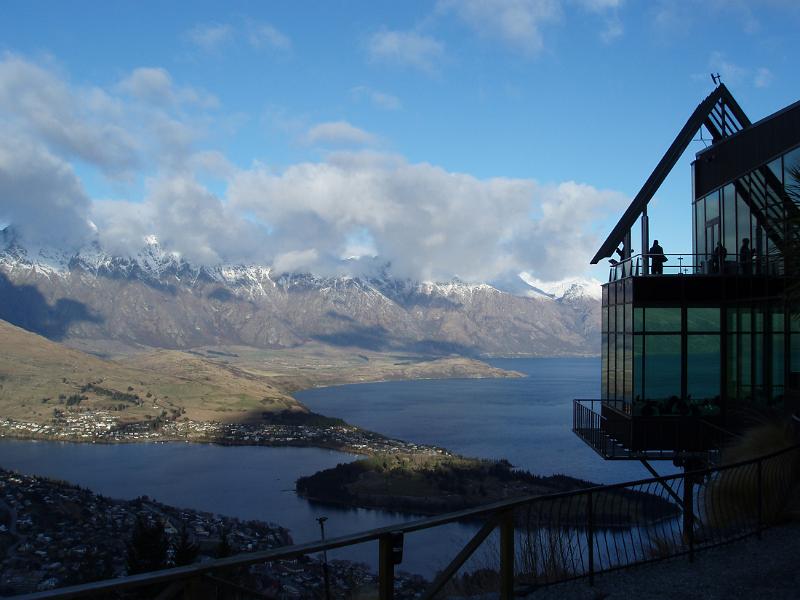 view of lake lake wakatipu from bobs peak and the bungee jump