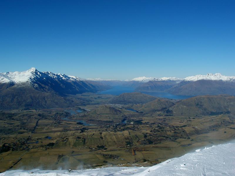 spectacular new zeland landscape as seen from the coronet, queenstown