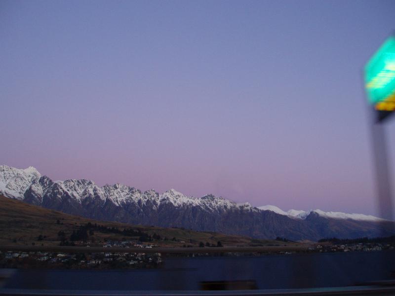 travel concept, the view from the road to queenstown, newzealand