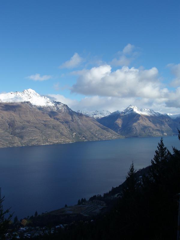 lake wakatipu as seen from the surrounding mountains