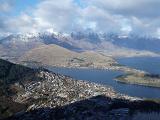 panoramic view of queenstown and lake wakatipu