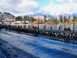 the jetty on lake wakatipu, queenstown, newzealand
