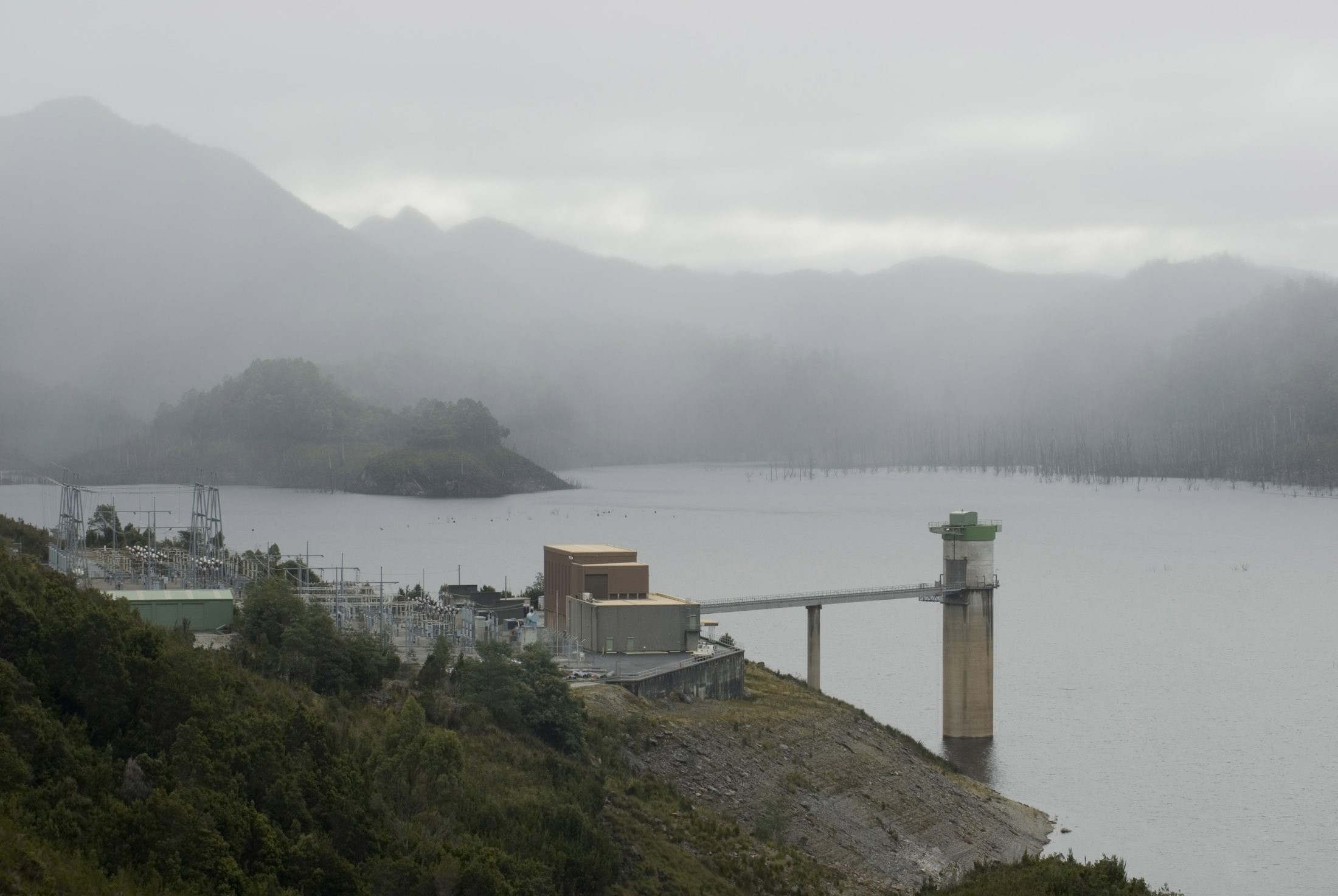 an image of hydro electric power station, lake gordon, tasmania
