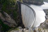 impressive civil engineering of the gordon river dam and lake gordon reservoir