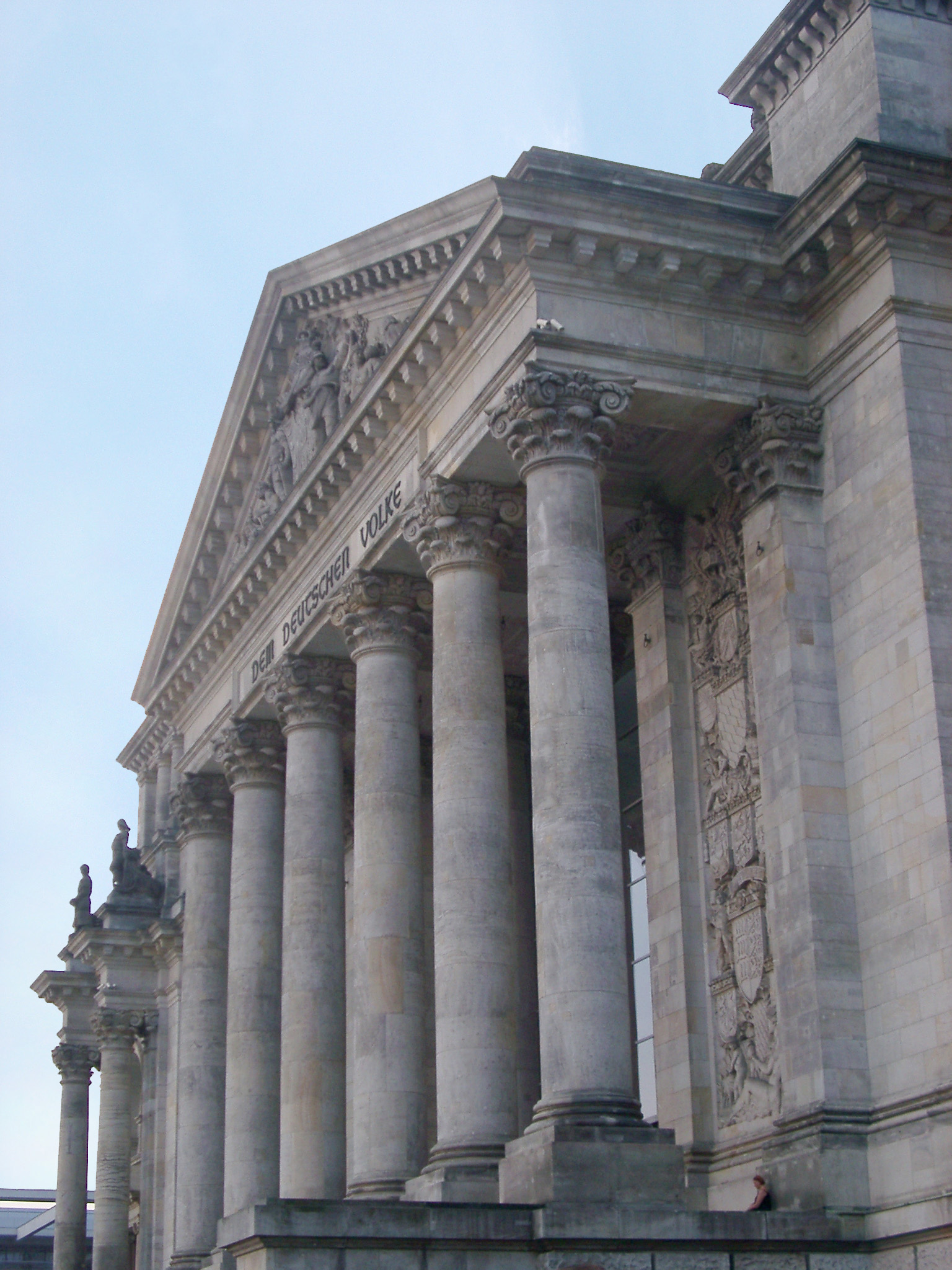 an image of Facade of Reichstag Parliament Building in Berlin, Germany