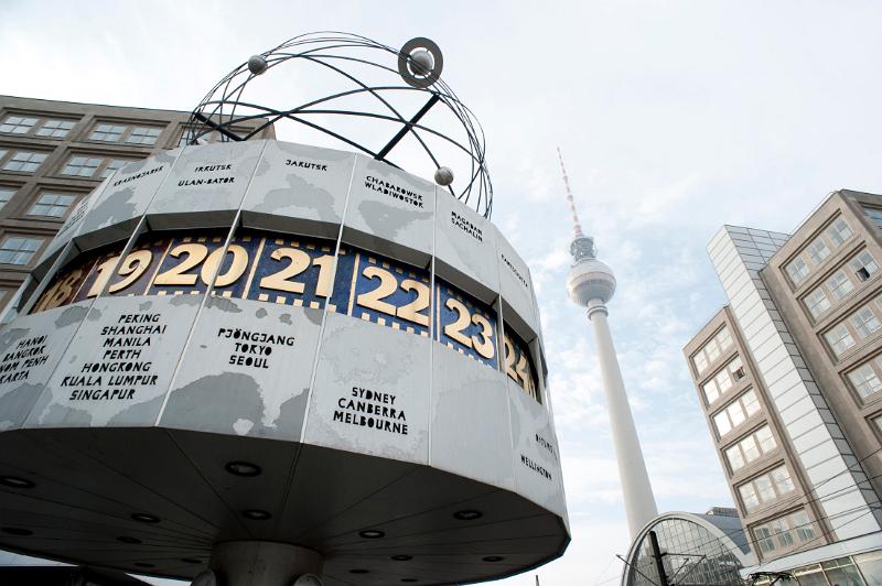 The world clock in Alexanderplatz, berlin, germany