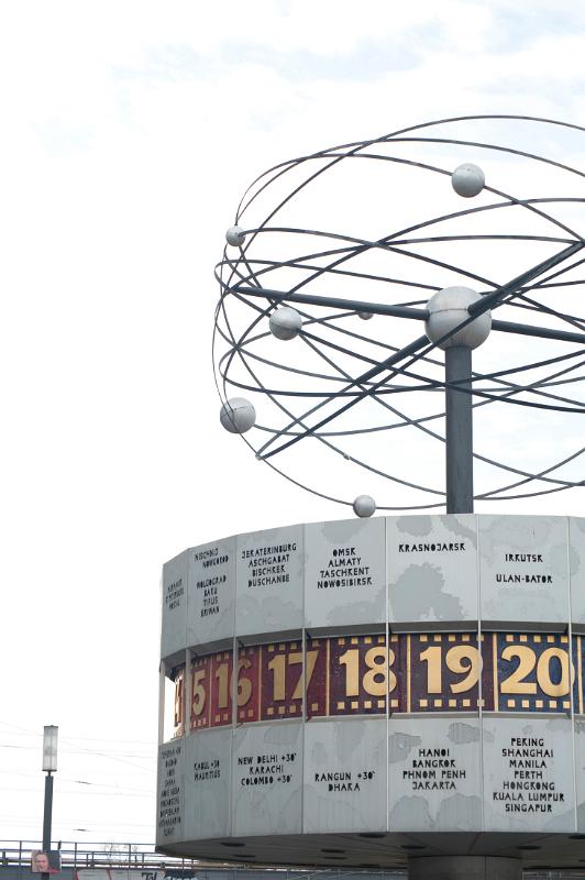 The weltzeituhr world clock, built in 1959 in alexander platz, berlin, germany