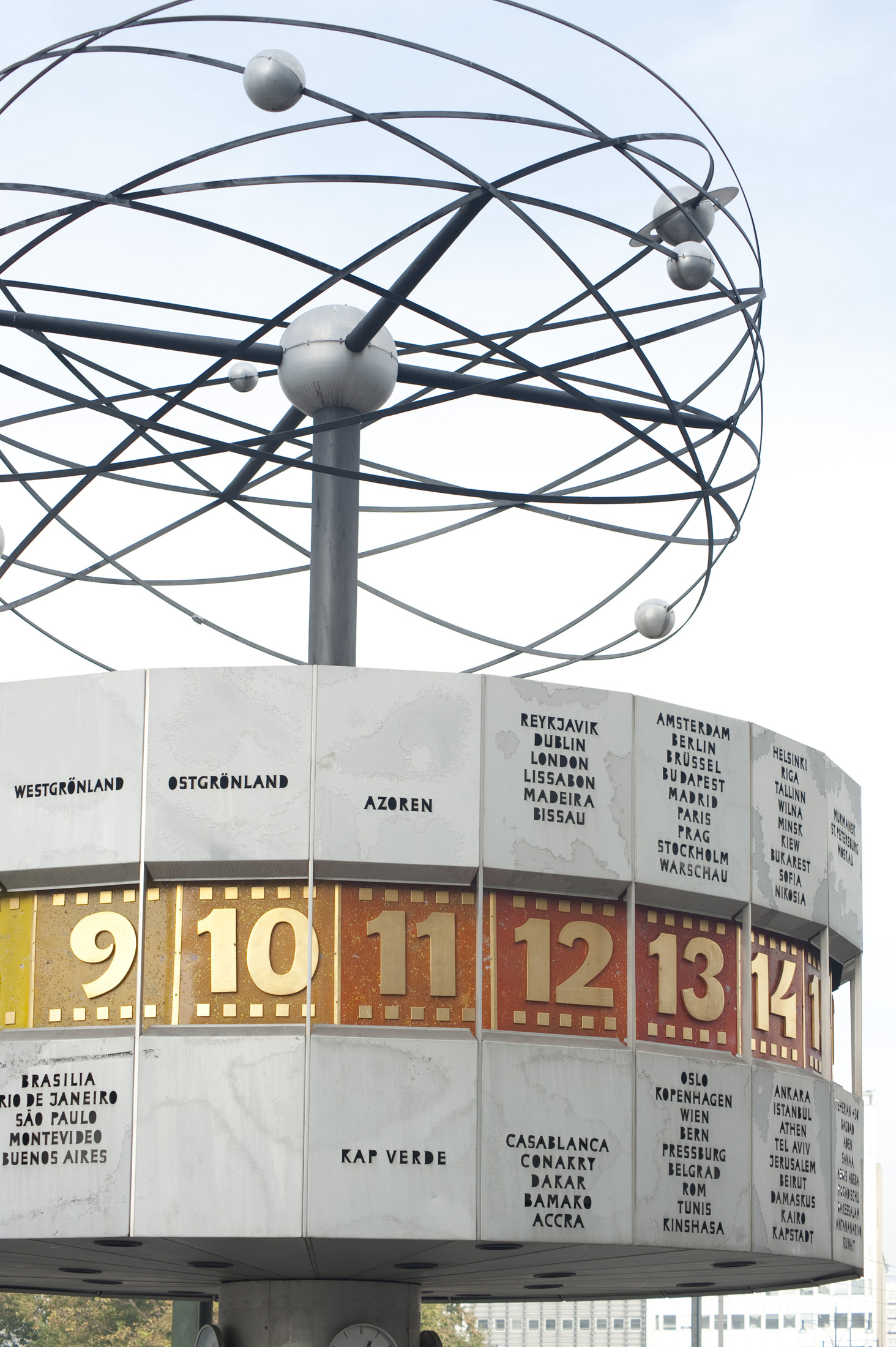 an image of world time clock statue - the weltzeituhr, berlin, germany