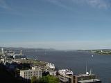 Overview of Quebec City and St Lawrence River, Quebec, Canada