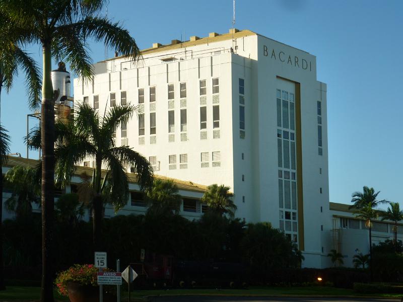 the outside of the bacardi rum factory, Puerto Rico