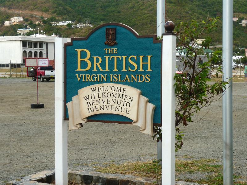 a sign welcoming visitors to the british virgin islands