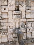 Detail of stonework and carvings at Chitzen Itza, an important Mayan archaeological site on the Yucatan Peninsula, Mexico